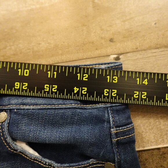 PAIGE Jimmy Jimmy Jean Shorts Women’s 25 Blue Roll Cuff Cabrera Distressed - Picture 9 of 11